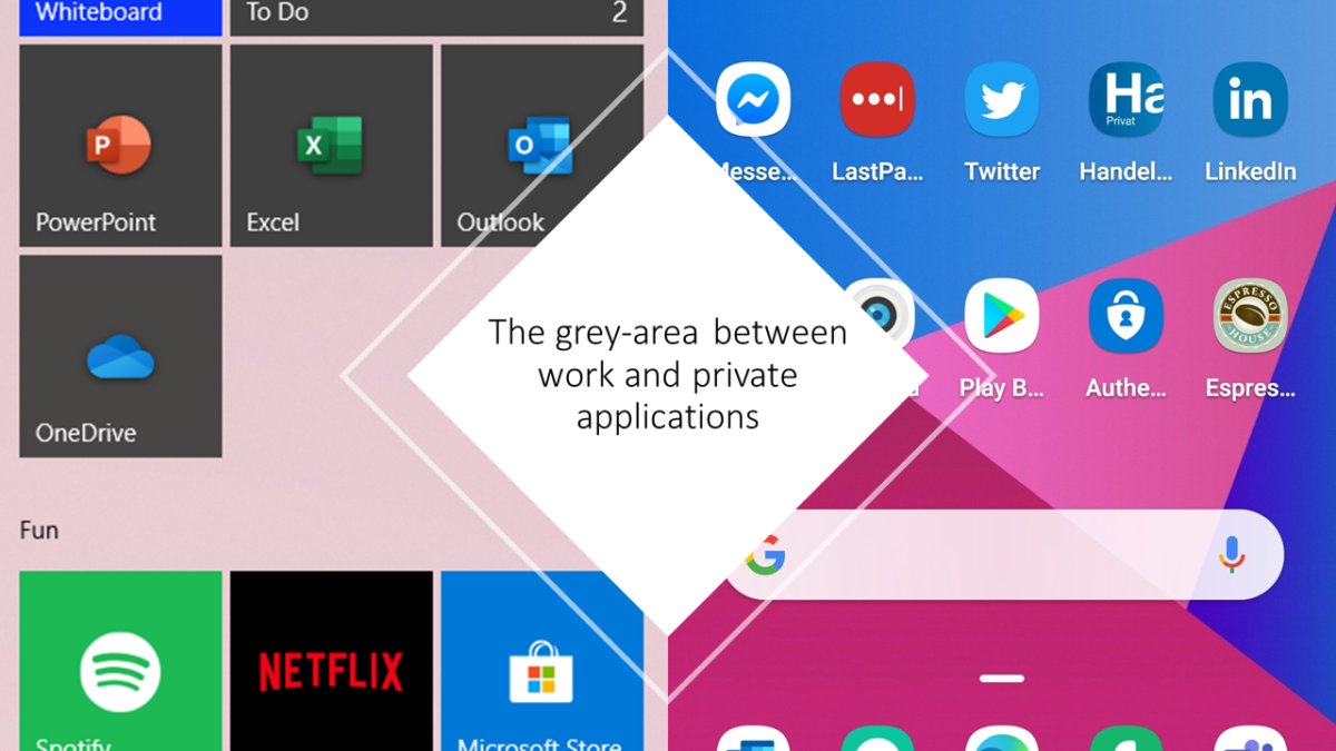 The grey-area between work and private applications